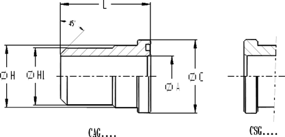 Collets butt welding passage integral