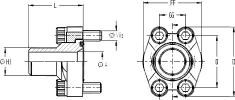 BEFESTIGUNGSFLANSCHE BWR MIT TEILDURCHGANG