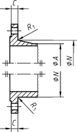 Flansch Klasse 600 - Typ 21- Integralflansch