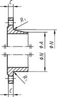 Flansch Klasse 300 - Typ 21- Integralflansch