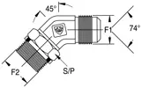 Hydraulischer JIC-Adapter