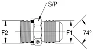 Hydraulischer JIC-Adapter