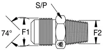 Hydraulischer JIC-Adapter