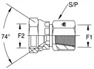 Hydraulischer JIC-Adapter