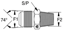 Hydraulischer JIC-Adapter