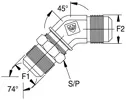 Hydraulischer JIC-Adapter