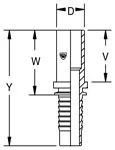 Glatte Hydraulikanschlusszeichnung