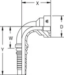 SD883 raccord hydraulique