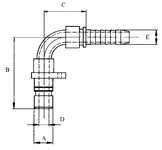 dessin-embout-90-hydraulique-encliquetable-weo