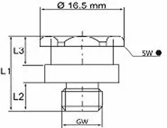 Graisseurs six pans Plat sans embase