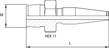 Dessin embout male M10 conique