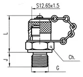 Druckanschluss mit männlicher Implantation S12,65X1,5