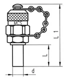 Druckanschluss mit glatter Kappe