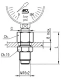 Druckanschluss für Manometer