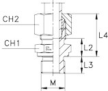 1004-B3-raccord-hydraulique-union-simple-male-filetage-metrique