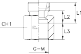 1007-1-raccord-hydraulique-union-simple-femelle-filetage-BSP-cylindrique-metrique-cylindrique