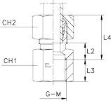 1007-B3-raccord-hydraulique-union-simple-femelle-filetage-BSP-cylindrique-metrique-cylindrique