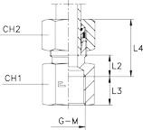 1007-B4-raccord-hydraulique-union-simple-femelle-filetage-BSP-cylindrique-metrique-cylindrique