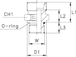 1009-1-raccord-hydraulique-union-simple-male-filetage-UNF-UN-2A