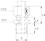 1017-B4-raccord-hydraulique-union-simple-male-filetage-BSP-conique