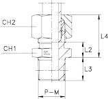 1018-B3-raccord-hydraulique-union-simple-male-filetage-NPT-metrique-conique