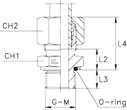 1088-B3-raccord-hydraulique-union-simple-male-filetage-BSP-cylindrique