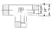 Té égal pour tube hydraulique GAZ 