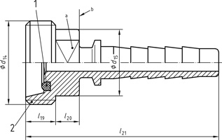 Hose fittings with stud end