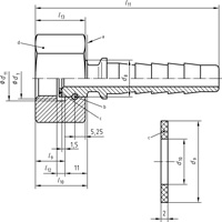 Hose fittings with union nut