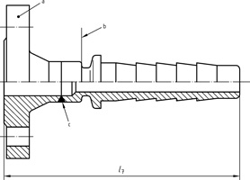 Hose fittings with weld neck flange