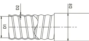 Technische Schnittzeichnung THP3